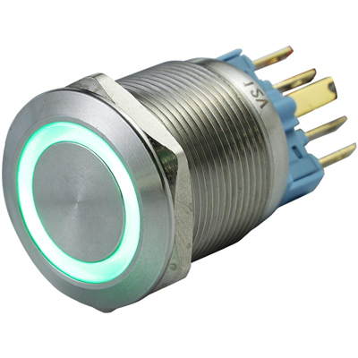 25MM復(fù)位環(huán)形燈金屬按鈕開關(guān)